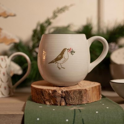 Sophie Allport stoneware robin mug