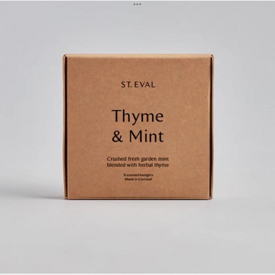 Thyme & mint. Scented tealights