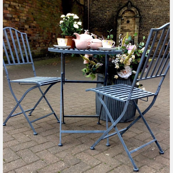 Grey Metal Bistro set