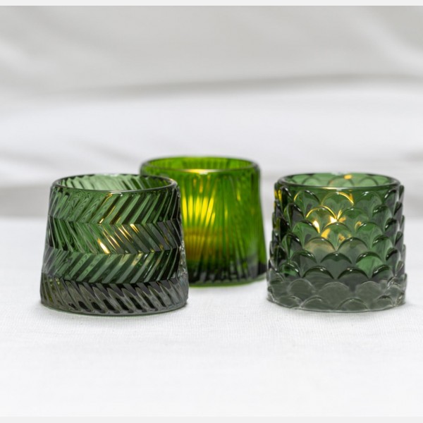 Set of three tealight holders