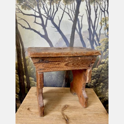Antique rustic stool