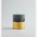 Winter Thyme, Gold Half-Dipped Pillar Candle