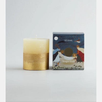 Inspiritus, Gold Half-Dipped Pillar Candle