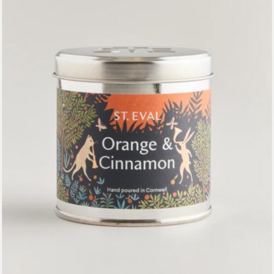 Orange & Cinnamon Christmas scented tin candle