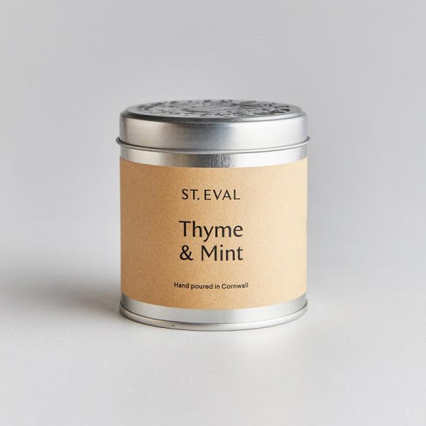 Thyme & mint tin candle